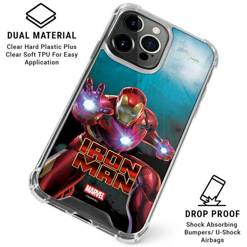 Marvel Iron Man Repulsor Blast iPhone 15 Pro Clear Case